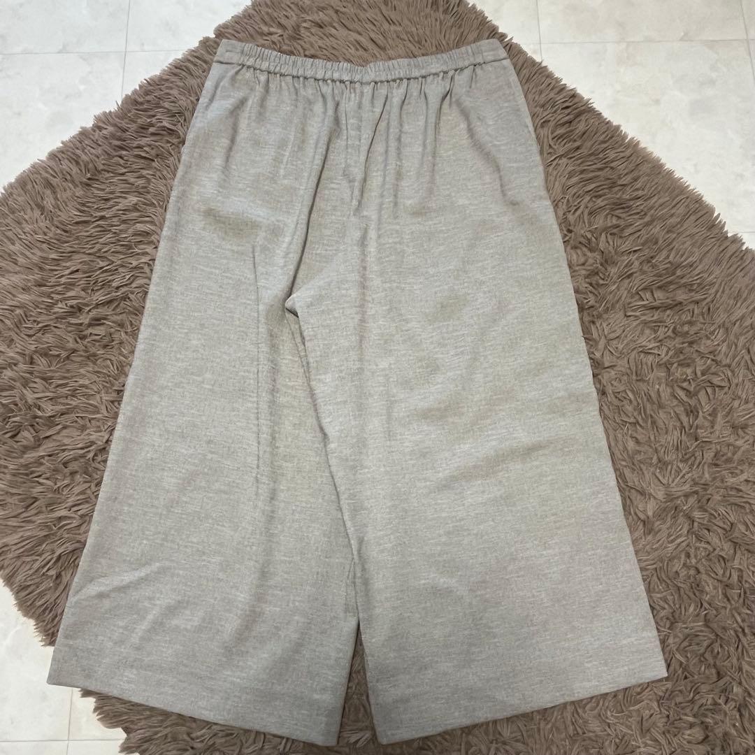 洗える✨インディヴィ　リネン風セットアップパンツスーツ✨大きいサイズ48&44