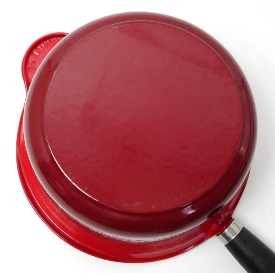 【美品】LE CREUSET　ソースパン チェリーレッド　20cm 片手鍋