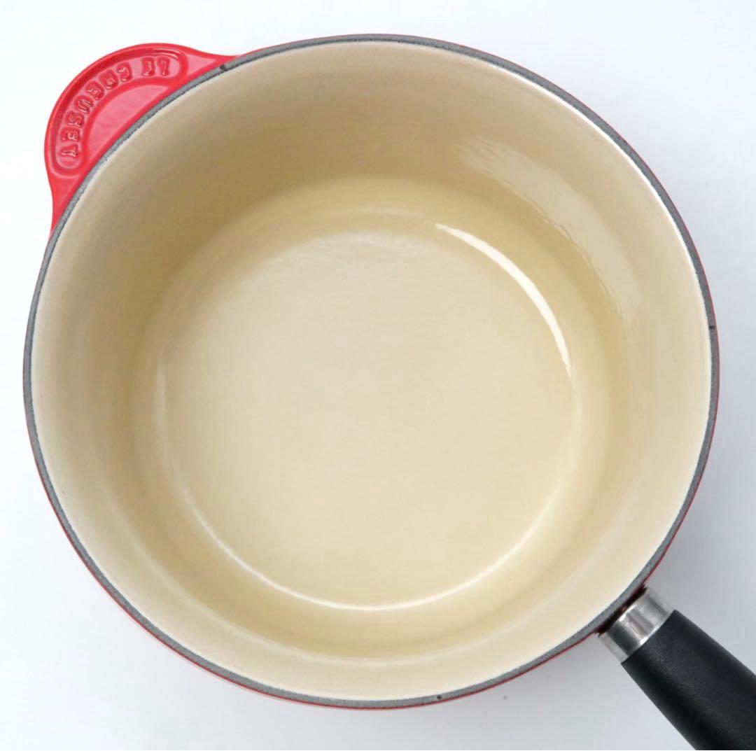 【美品】LE CREUSET　ソースパン チェリーレッド　20cm 片手鍋