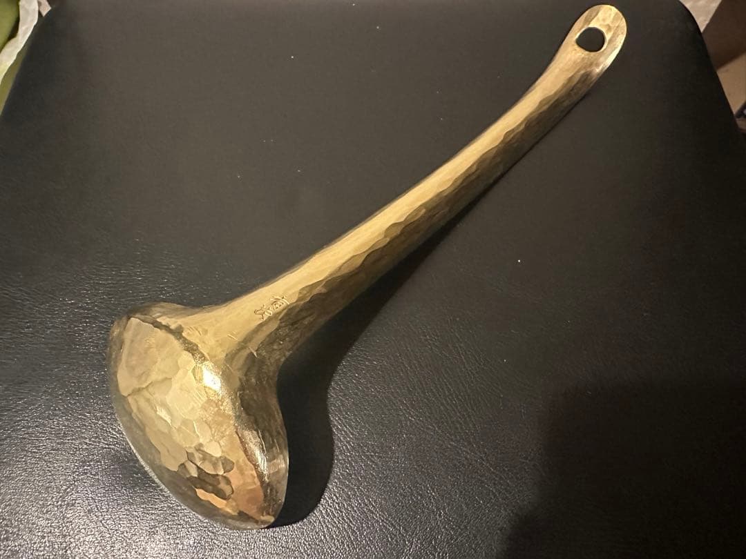 有次 よせ鍋 鍋 真鍮 おたま れんげ 中古品