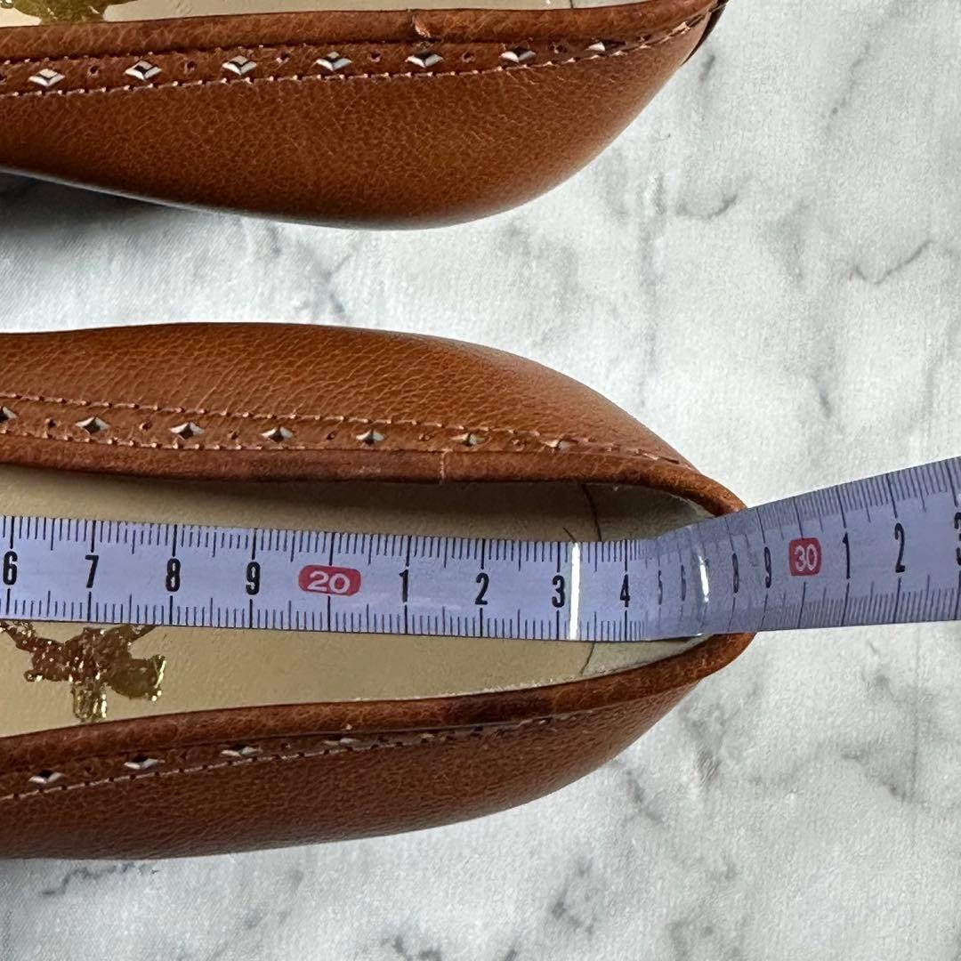 極美品 TANINO CRISCI ブラウン レザー パンプス 22.5㎝相当