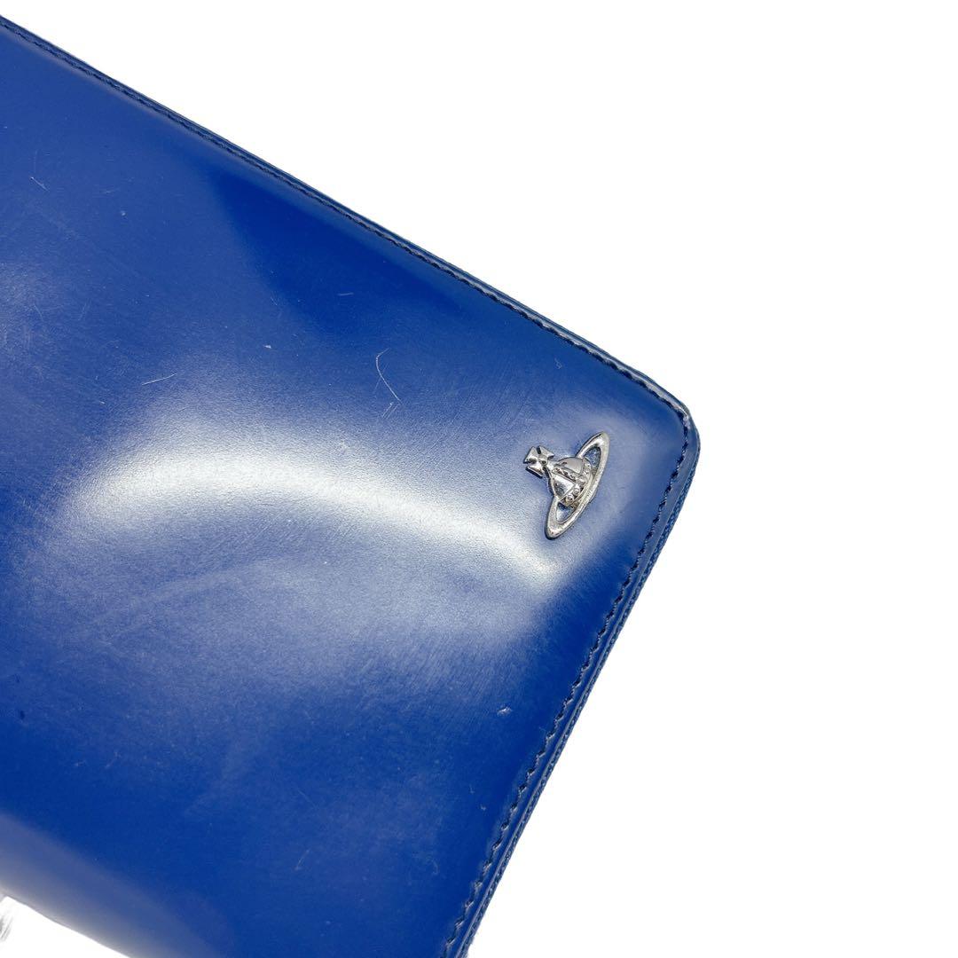 VivienneWestwood美品☆長財布 ブルー系 シンプル オーガナイザー
