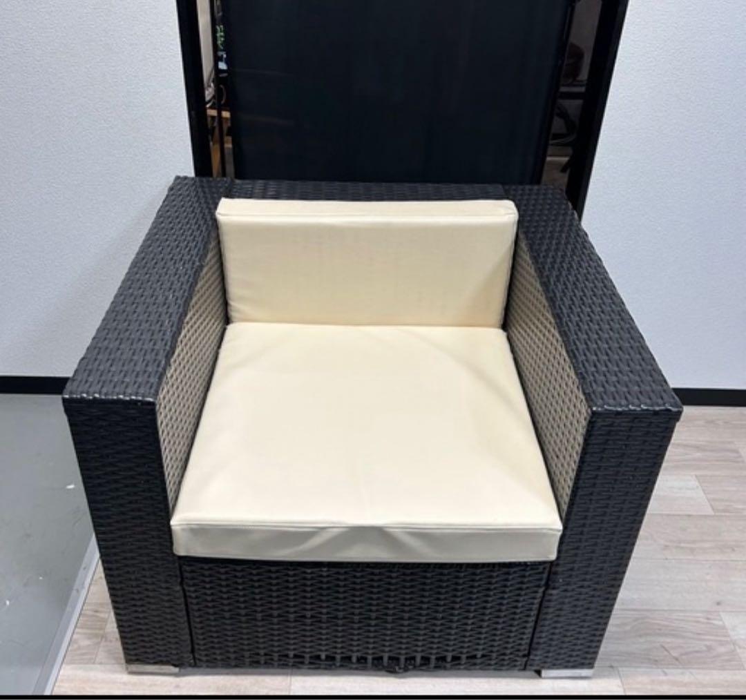 ※1脚のお値段です。ラタン調 リゾート風１人掛けソファ 87×80×67