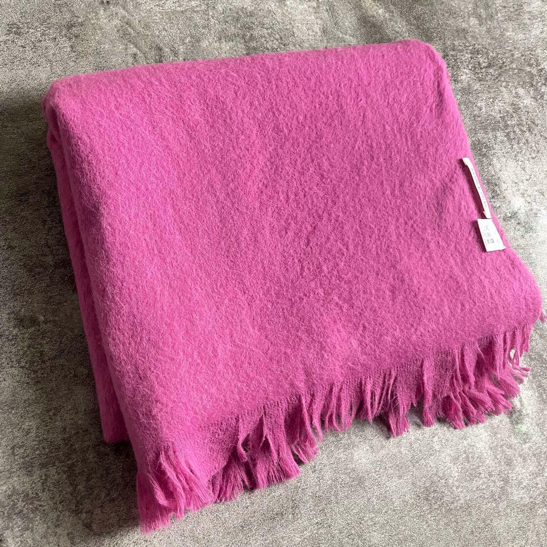 m*e様 ASAUCE MELER アルパカ100% 大判 シャギーストール 割