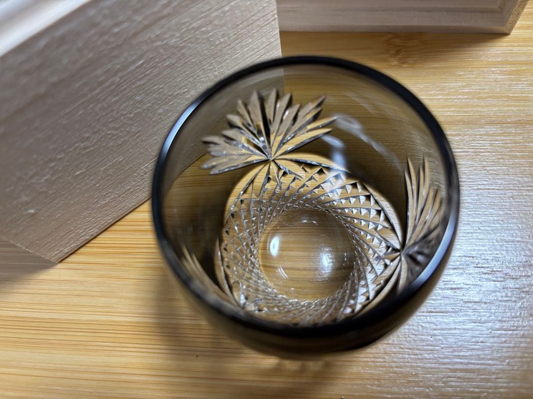 KAGAMI かがみ 江戸切子 冷酒杯＜月下美人＞ 美品