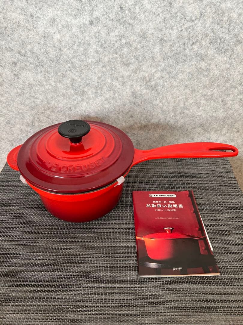 Le Creuset ルクルーゼ　片手鍋 16cm チェリー　ソースパン