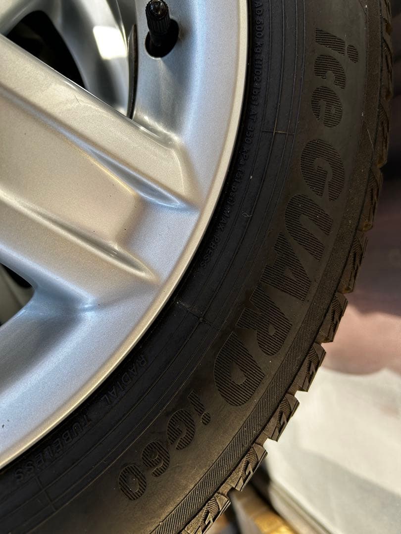 【引取り限定】トヨタiQ 純正ホイール15インチ スタッドレスタイヤ 4本セット