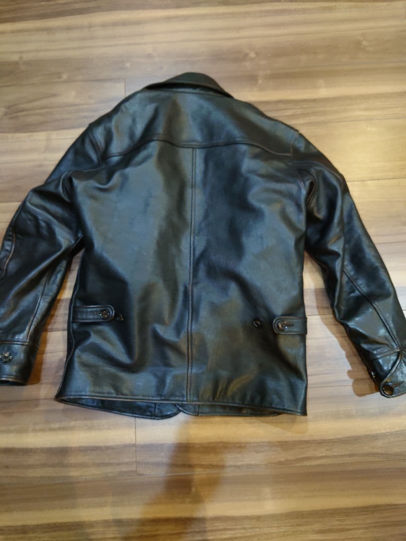 レザーカーコート　ホースハイド　茶芯　XL