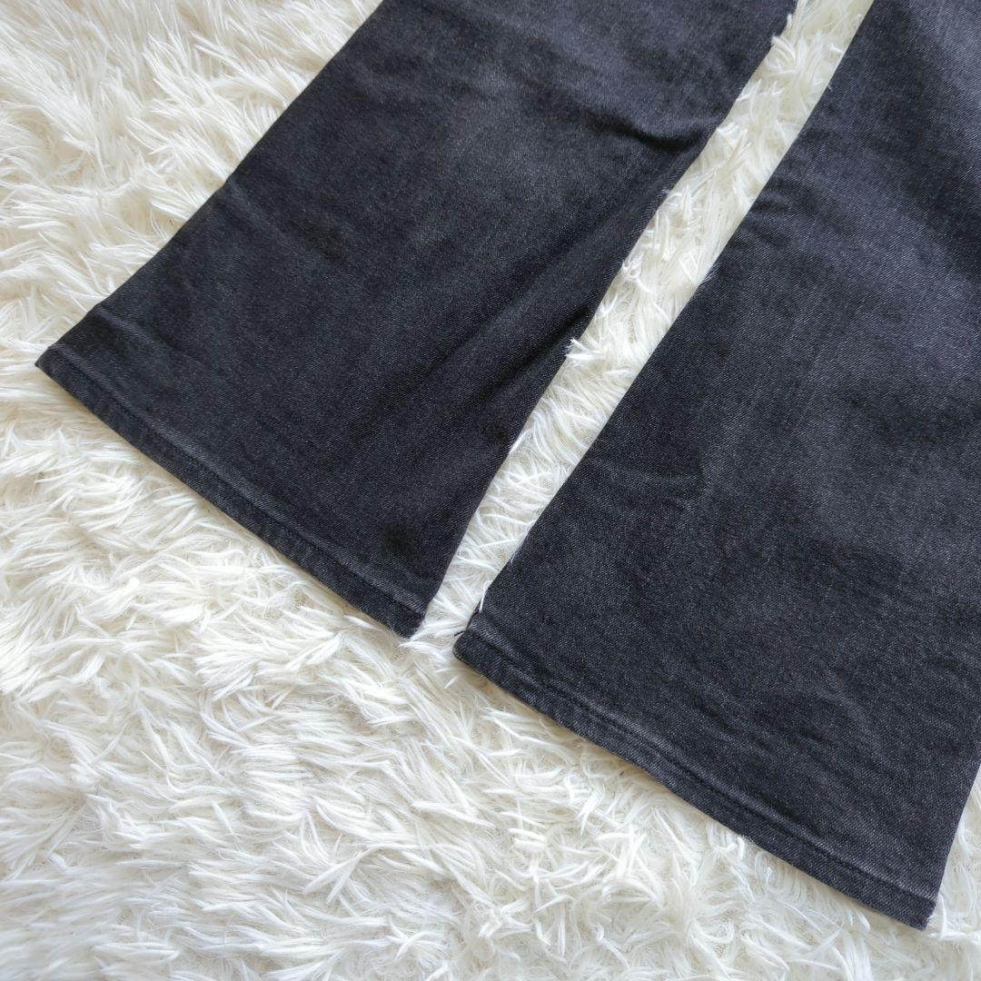 美品✨️ヤヌーク　ブーツカットデニム 新色ブラック　OBK23　定価2.8万