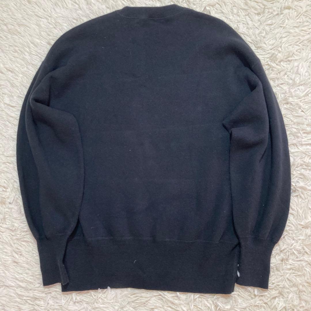 美品　HYKE ハイク　カシミヤニット　黒　クルーネック　ストレッチ性　20AW