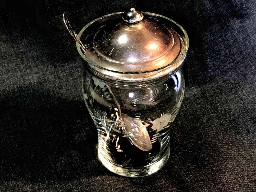 【 スターリングシルバー・ジャムポット 】　20世紀前期　ウェブスター社