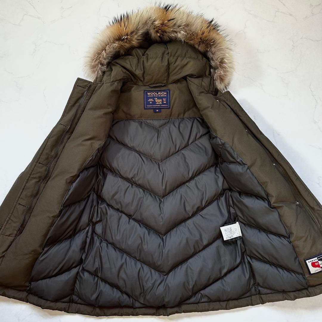 ウールリッチ アークティックパーカー RAMARフィンラクーン 近年 カーキXS