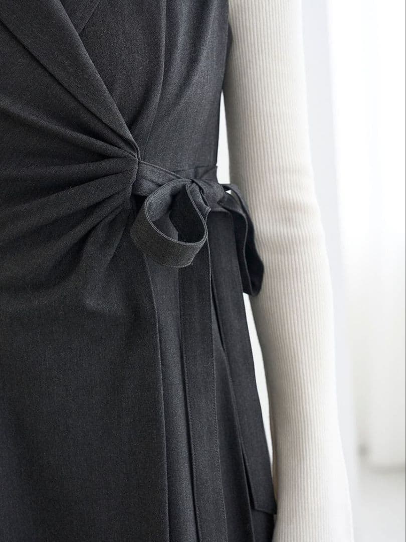 【2025AW今季新作】Sustainableサイドプリーツテーラードワンピース