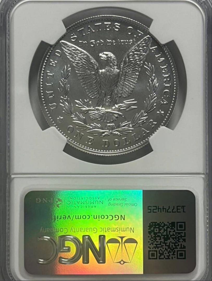 NGC鑑定 最高鑑定　MS70 モルガンダラー　ファーストリリース　発行初日