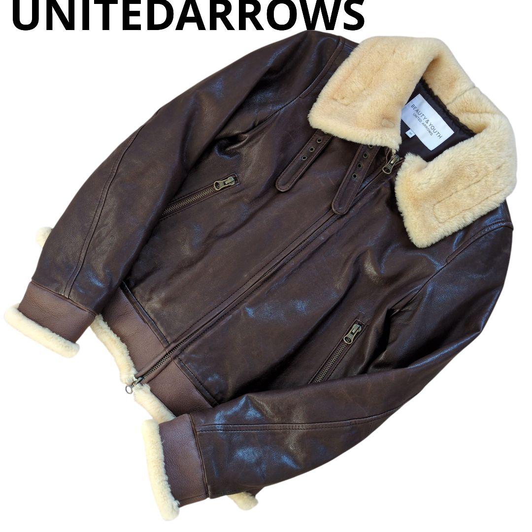 ムートン　レザー フライトジャケット　アローズ