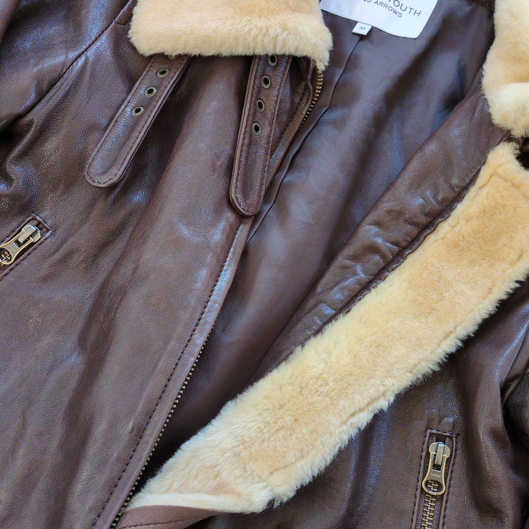 ムートン　レザー フライトジャケット　アローズ