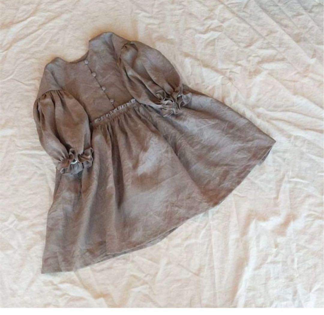 親子お揃いワンピース 90cm と free 2枚セット