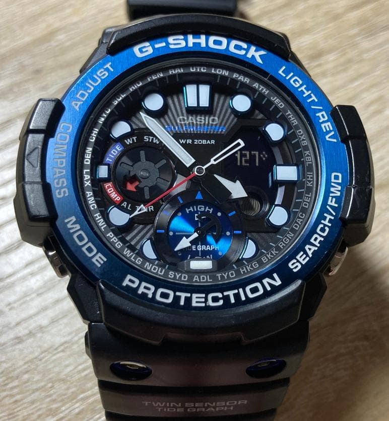 美品！カシオ ジーショック GN-1000B-1AJF 方位 温度計測