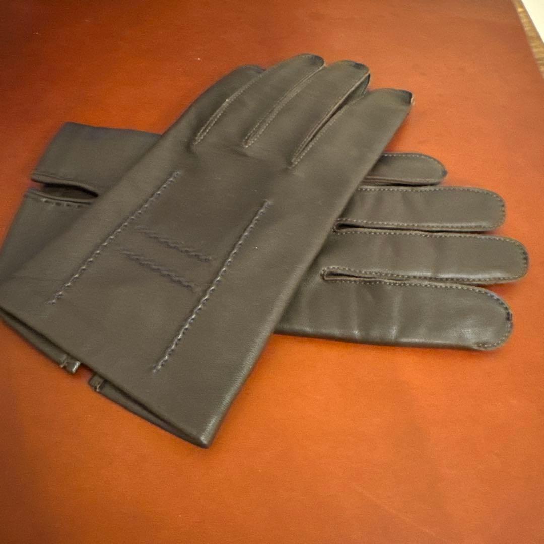エルメス　8 ダークブラウン　手袋