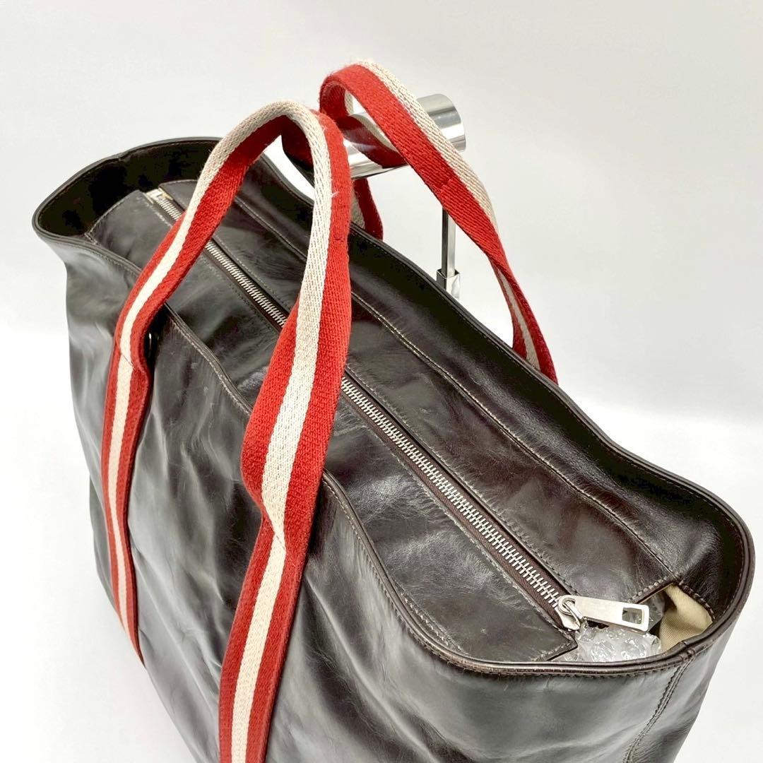 BALLY バリー トレインスポッティング 2way トートバッグ ブラウン 茶