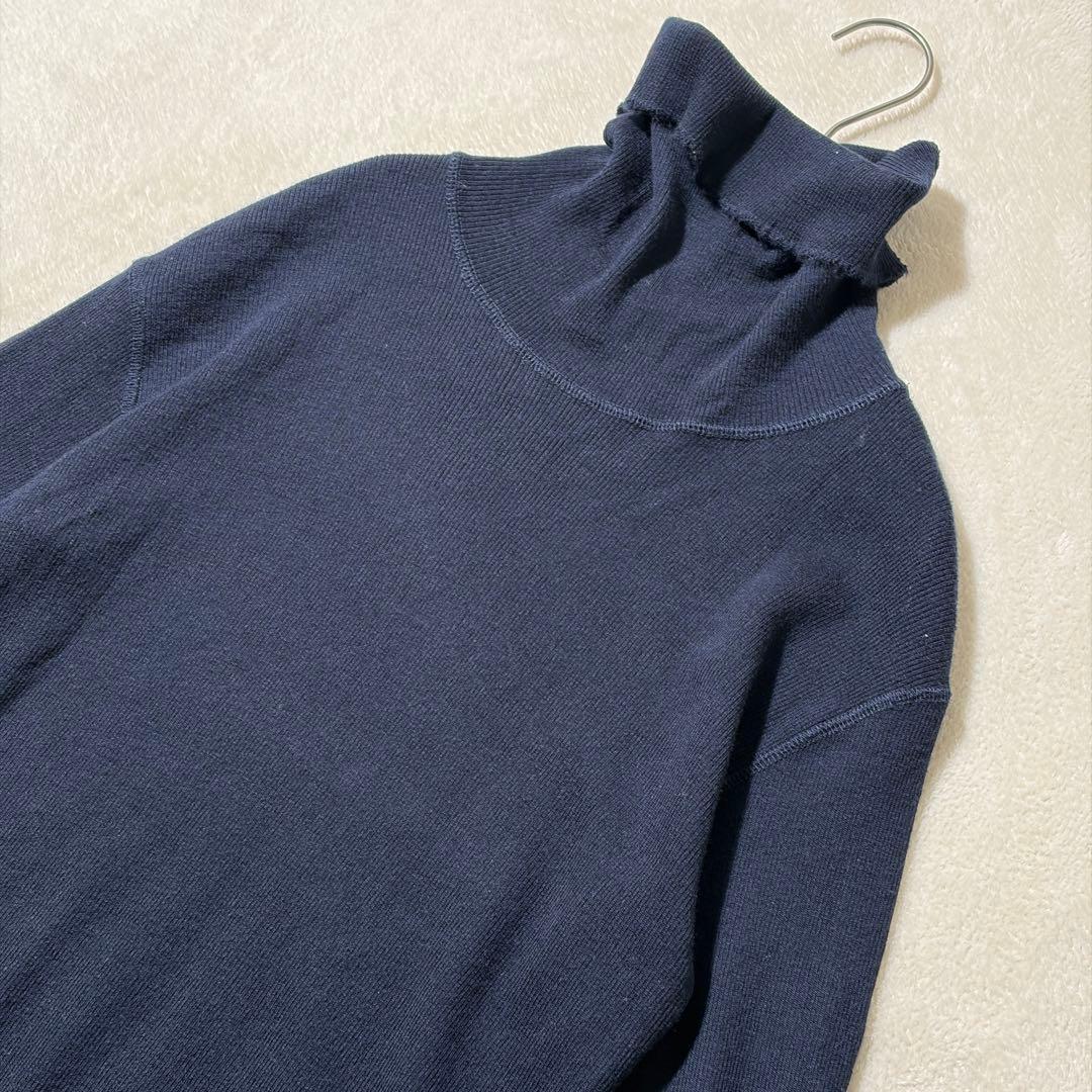 ドゥーズィエムクラス　jersey タートルネック　ニット　セーター　ウール　紺