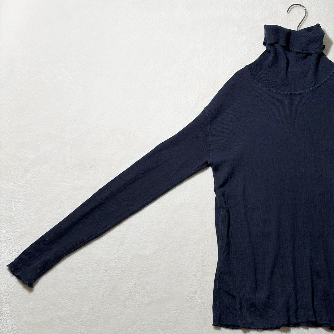 ドゥーズィエムクラス　jersey タートルネック　ニット　セーター　ウール　紺