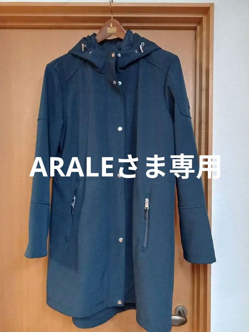 再値下げしました！ラルフローレン ロングコート　Lサイズ　フード　ネイビー　濃紺