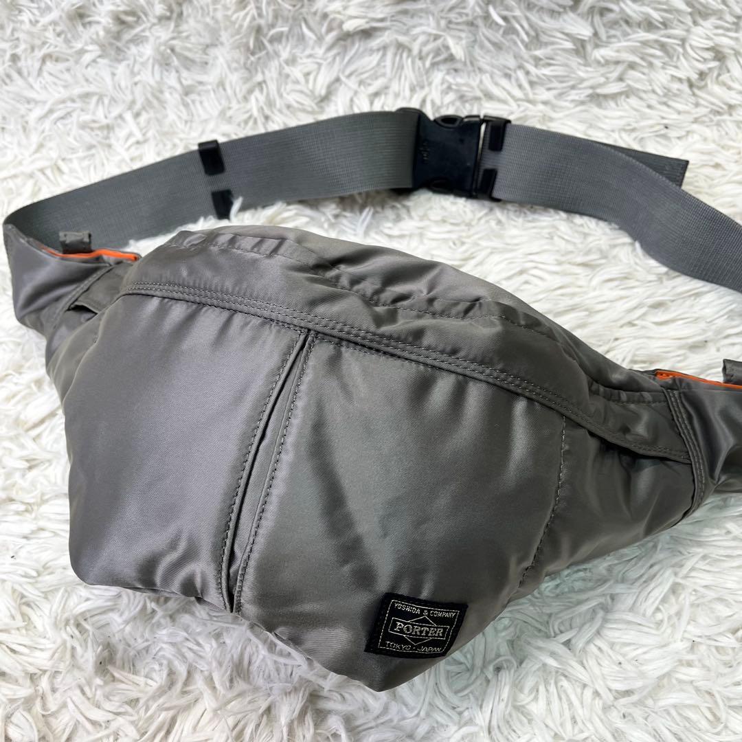 美品✨ポーター タンカー ウエストバッグ ショルダー L シルバーグレー