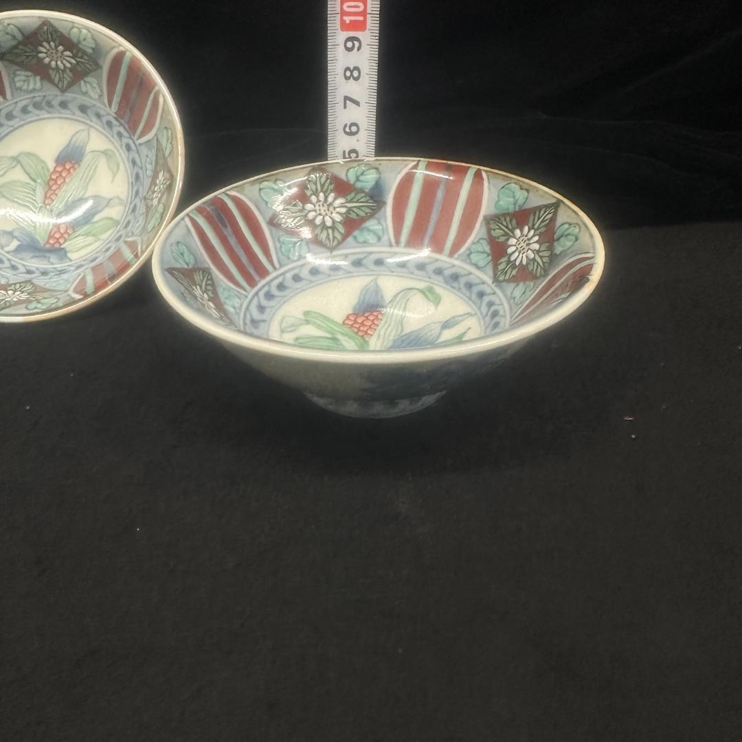 佐藤走波 染錦花紋 鉢2客セット