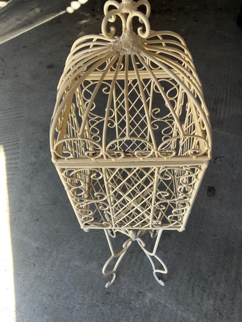 ま*こ様 アンティークショップ購入　ガーデニング スタンド 鳥かご インテリア