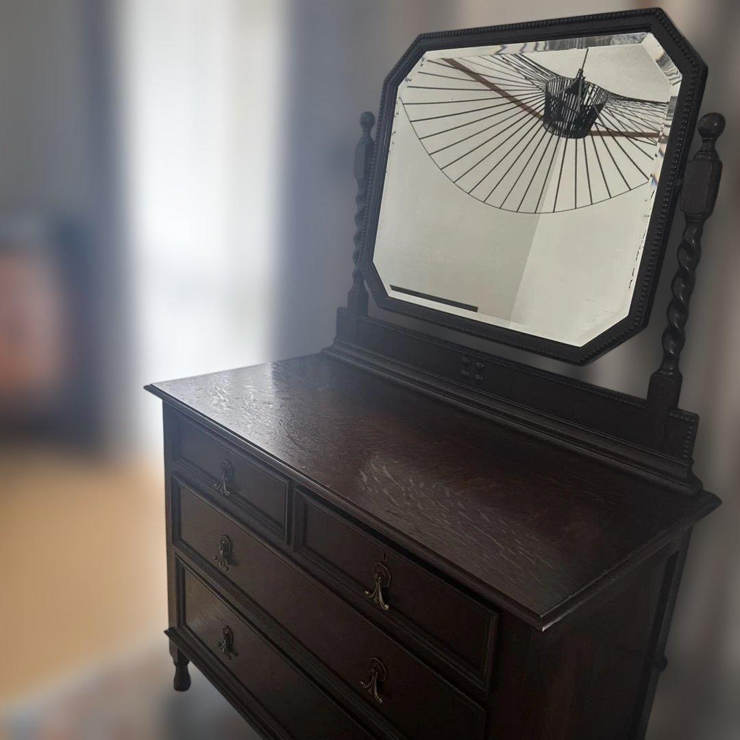 あき坊　取り置き イギリスアンティーク　木製ダークブラウンドレッサー