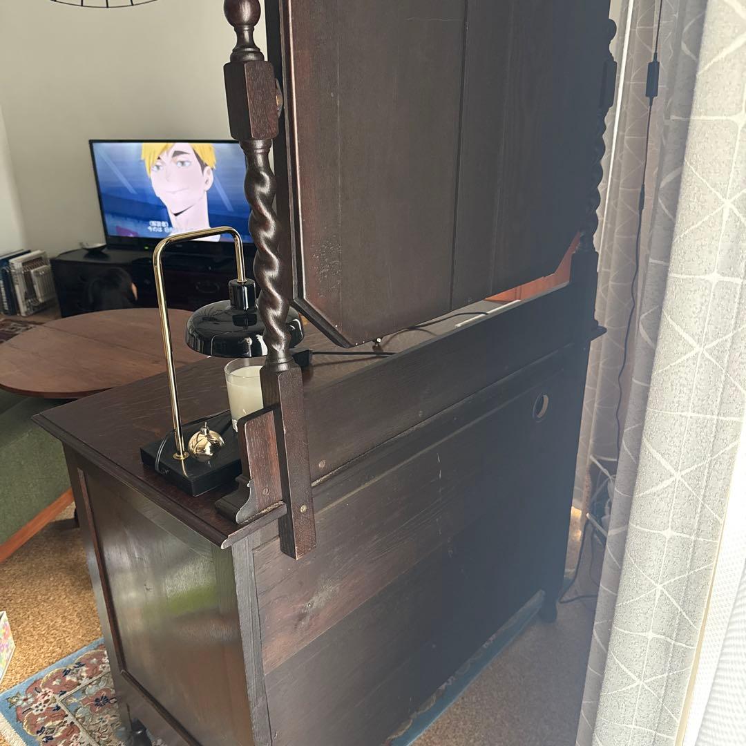 あき坊　取り置き イギリスアンティーク　木製ダークブラウンドレッサー