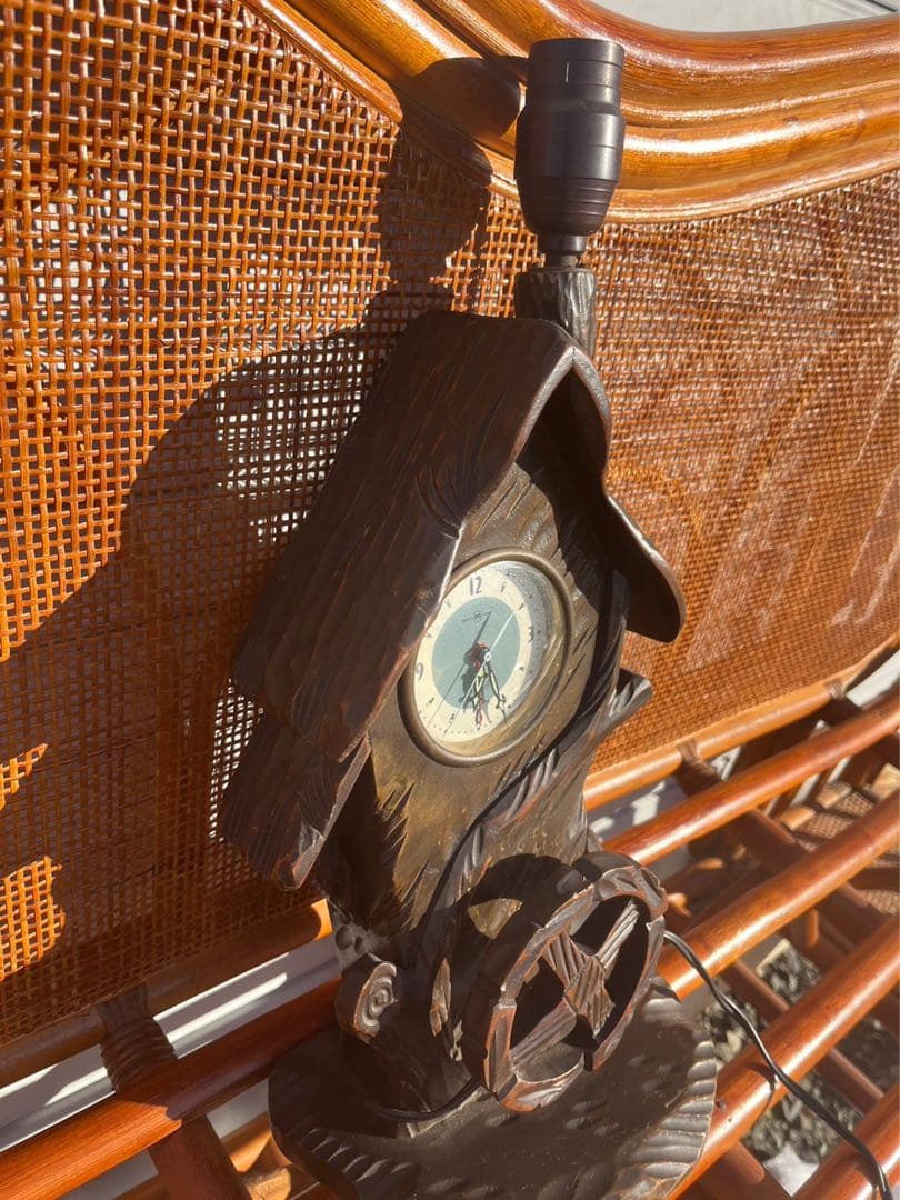 オルゴール　時計　ライト