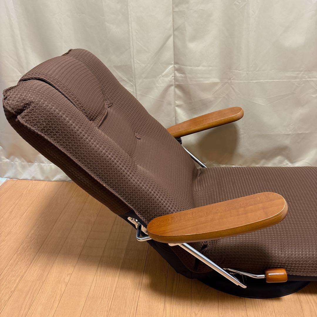 宮武製作所 ポンプ式回転座椅子 UGUISU ブラウン 肘掛け リクライニング