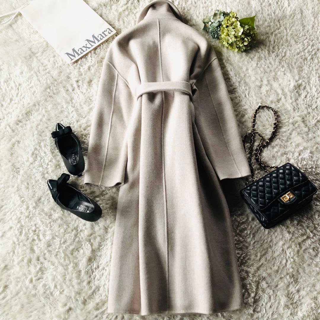 現行✨未使用 マックスマーラ クチートアマーノコート カシミヤ グレージュ 40