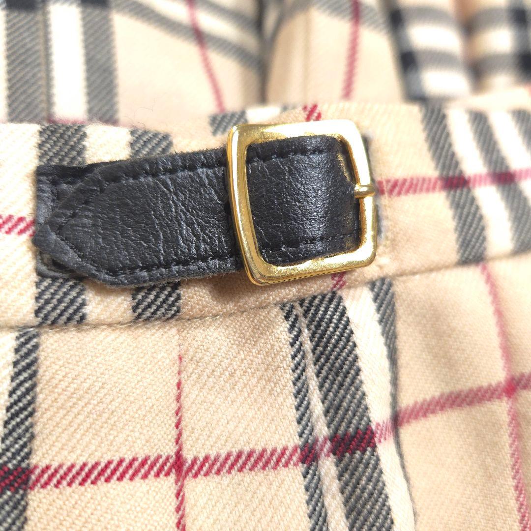 BURBERRY バーバリー 7 プリーツスカート ノバチェック ベージュ S