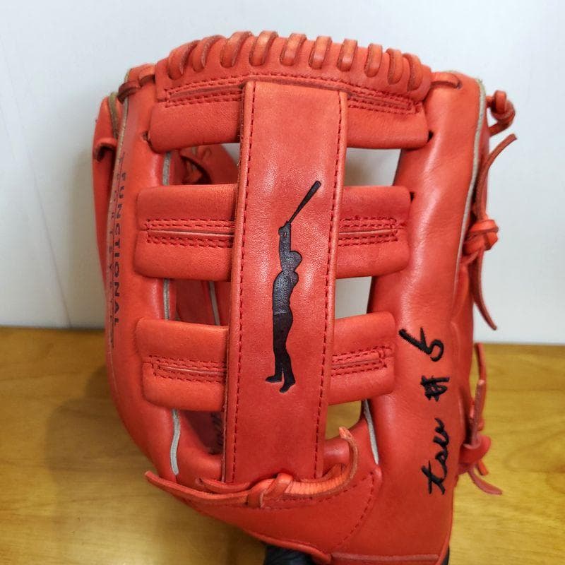 デサント 日本製 新庄剛志モデル シルエットデザイン 外野用 軟式グローブ