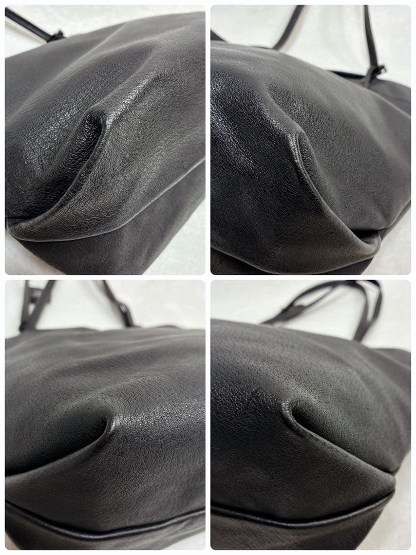 REN レン　FUKURO トートバッグ　豚革　ピッグレザー　ブラック