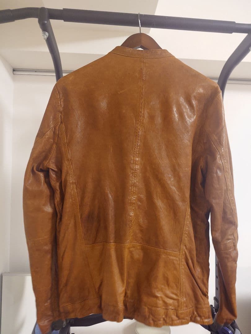 DIESEL ブラウン レザー ジャケット M