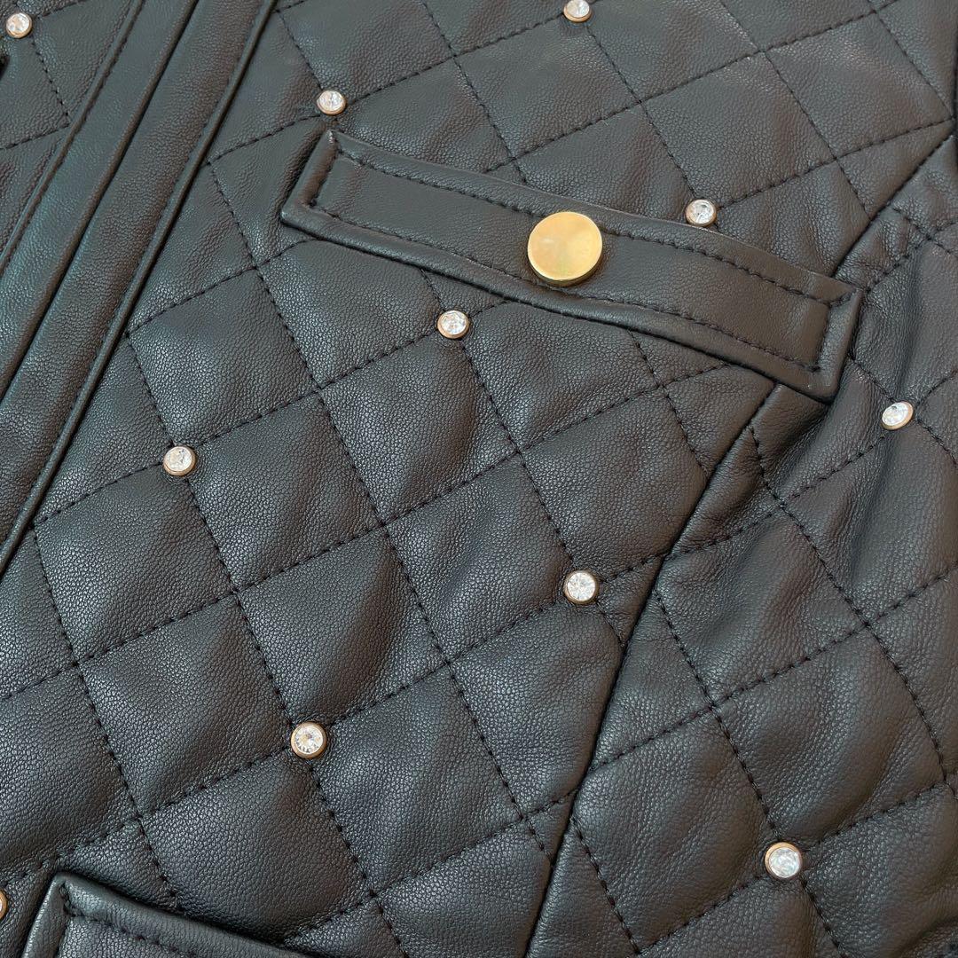 グレースコンチネンタル　キルティングスタッズジャケット ダイアグラム