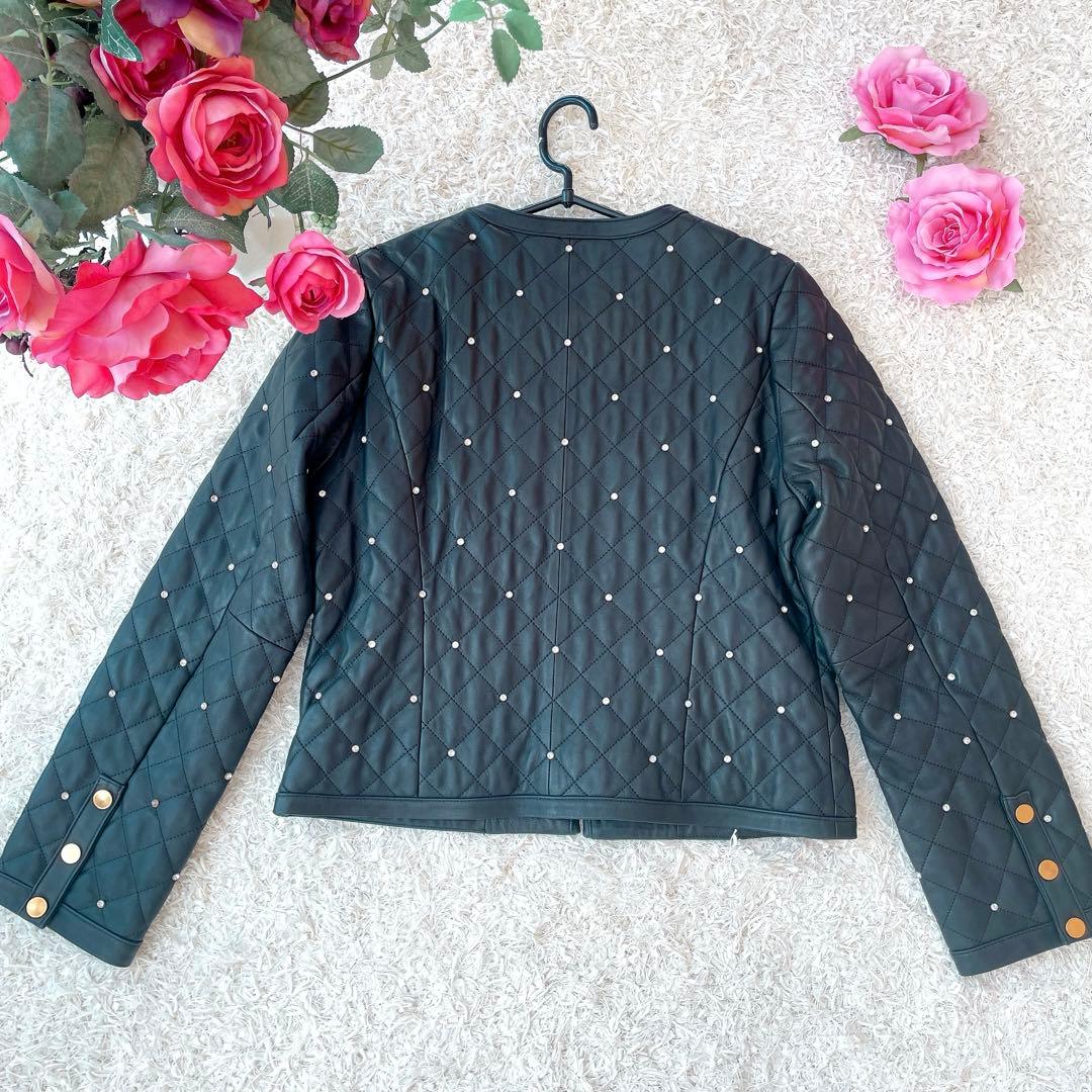 グレースコンチネンタル　キルティングスタッズジャケット ダイアグラム