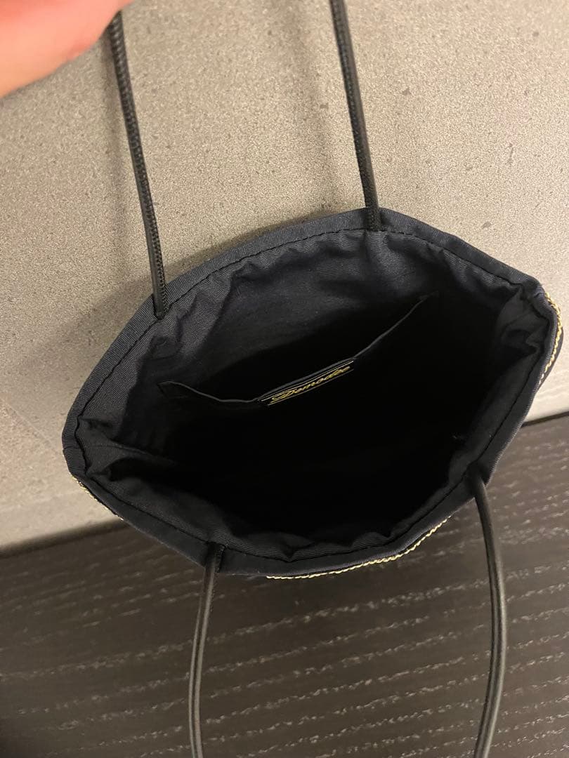 demodeクマ刺繍 ネイビー トートバッグ