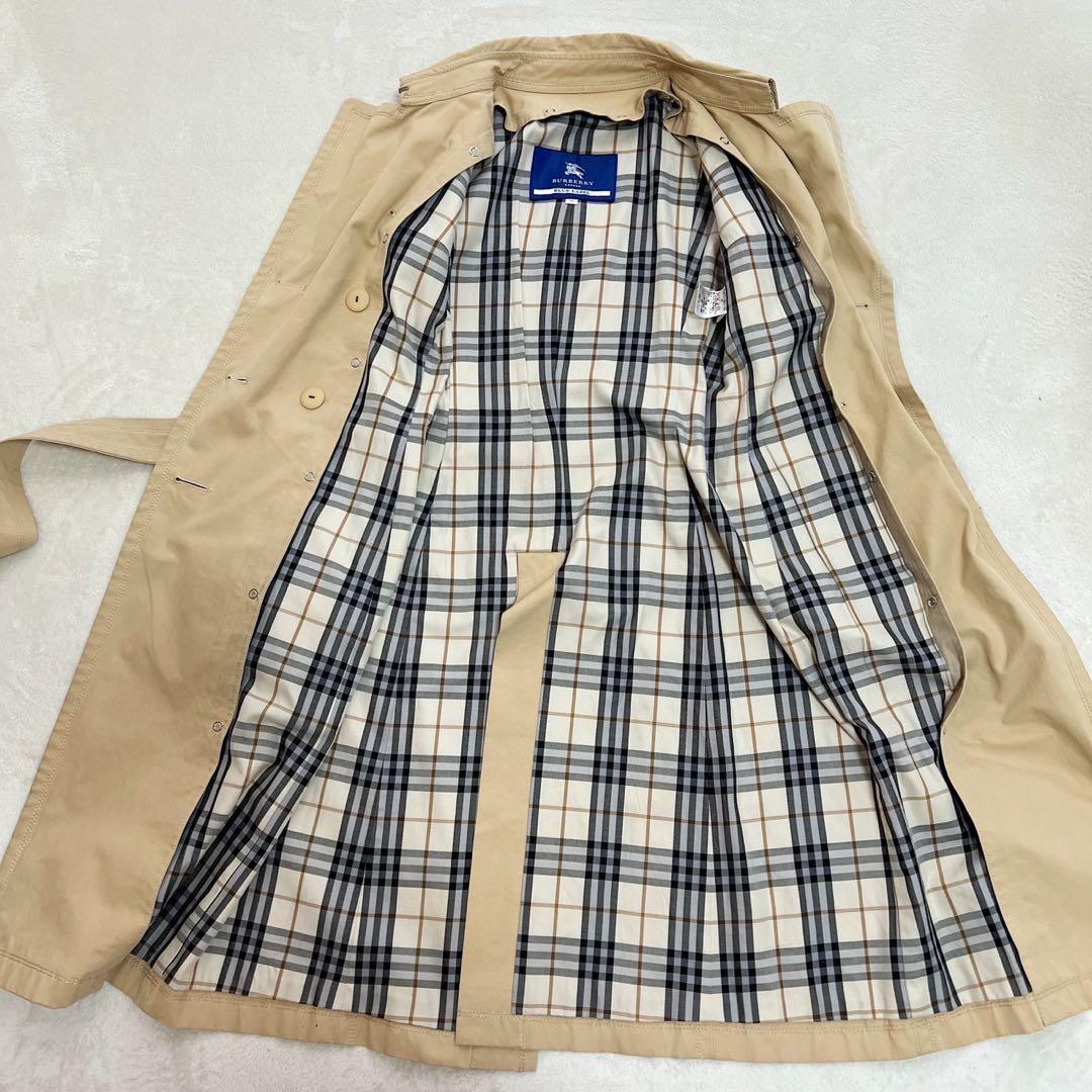 バーバリーブルーレーベル トレンチコート ライナー ノバチェック ベージュ　36