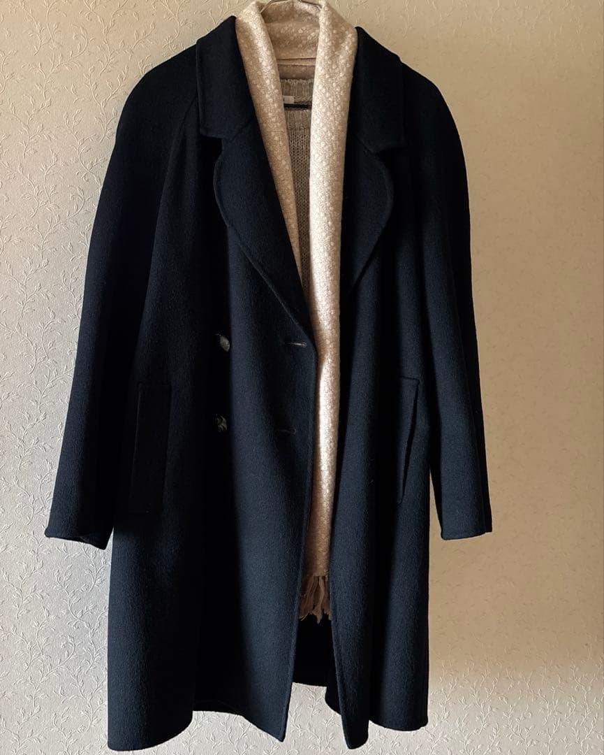 極美品◆CASHMERE◆カシミヤ100% ダブルブレストコート 冠婚葬祭