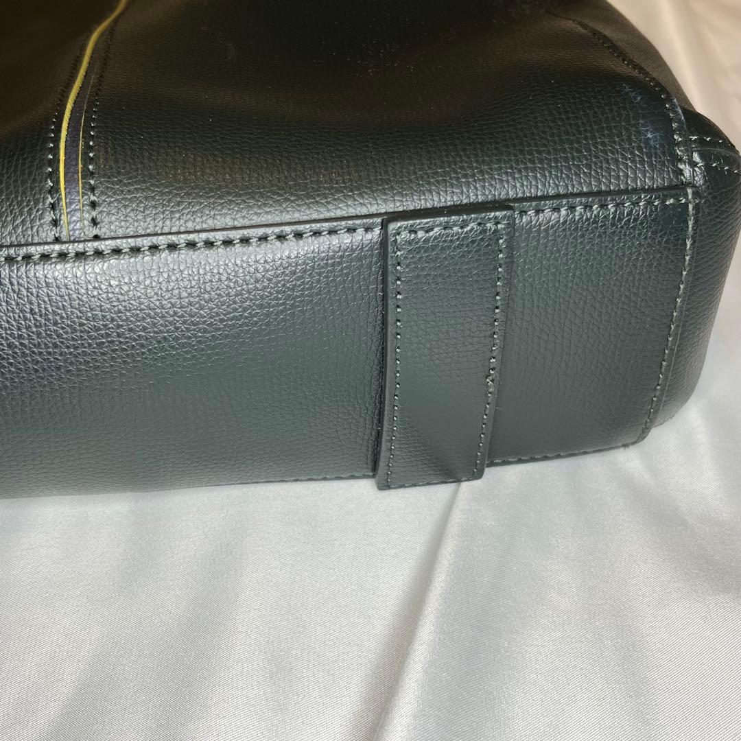 ポールスミス トートバッグ レザー 肩掛け B4 緑紺