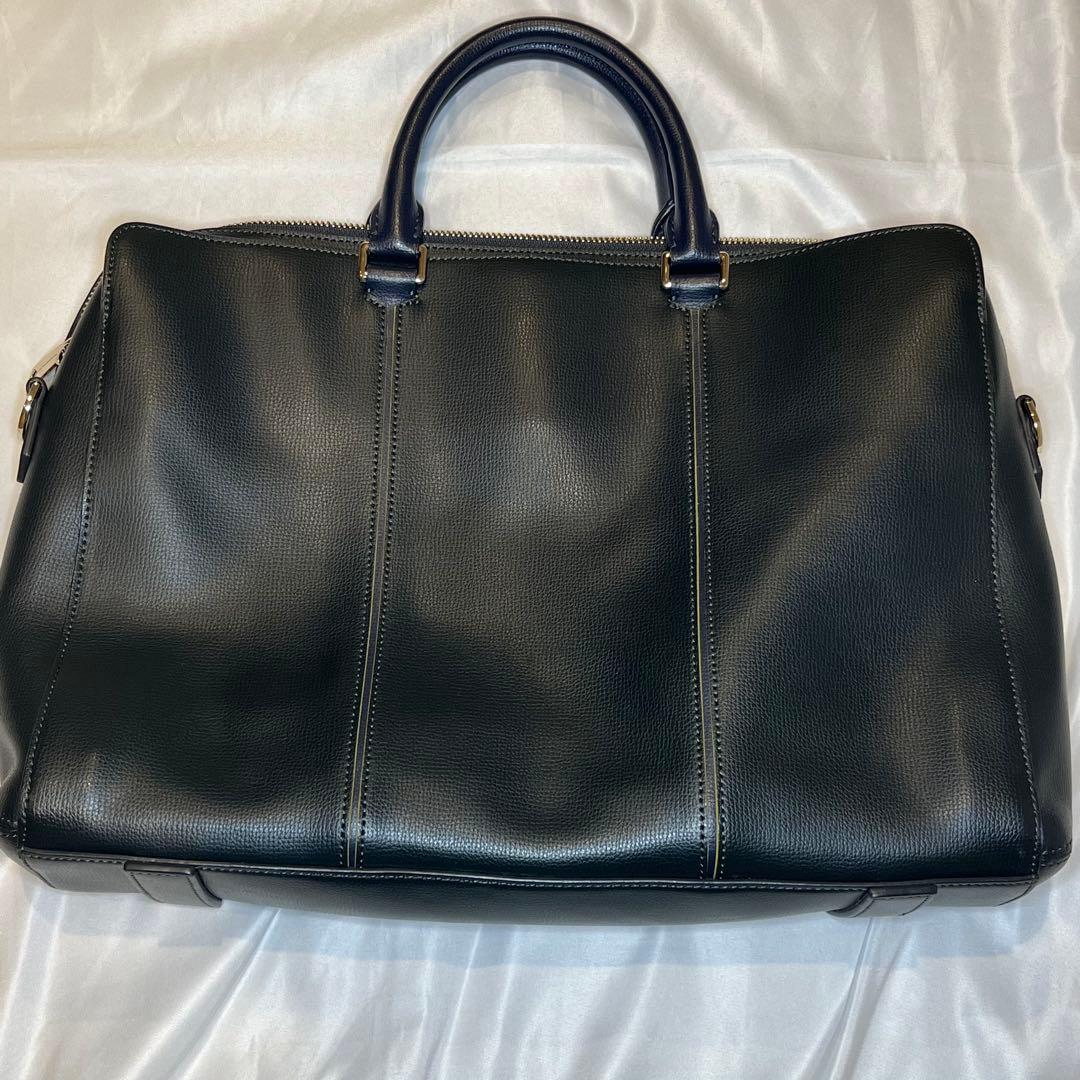 ポールスミス トートバッグ レザー 肩掛け B4 緑紺