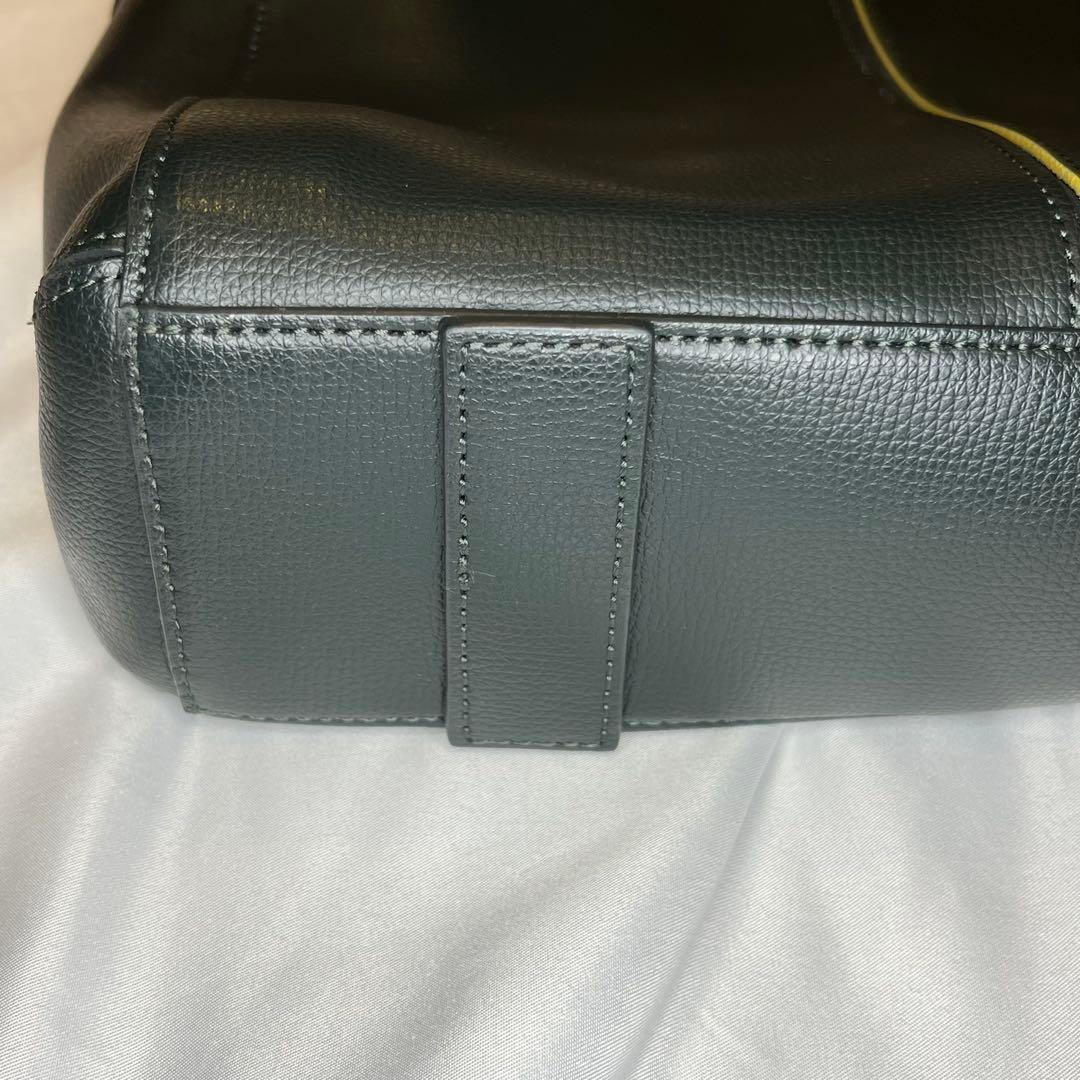 ポールスミス トートバッグ レザー 肩掛け B4 緑紺