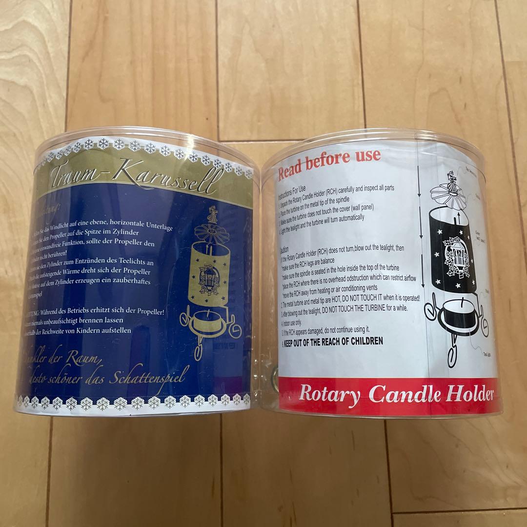 新品未使用　ドイツ　クリスマス　カルーセル　キャンドル　2個セット