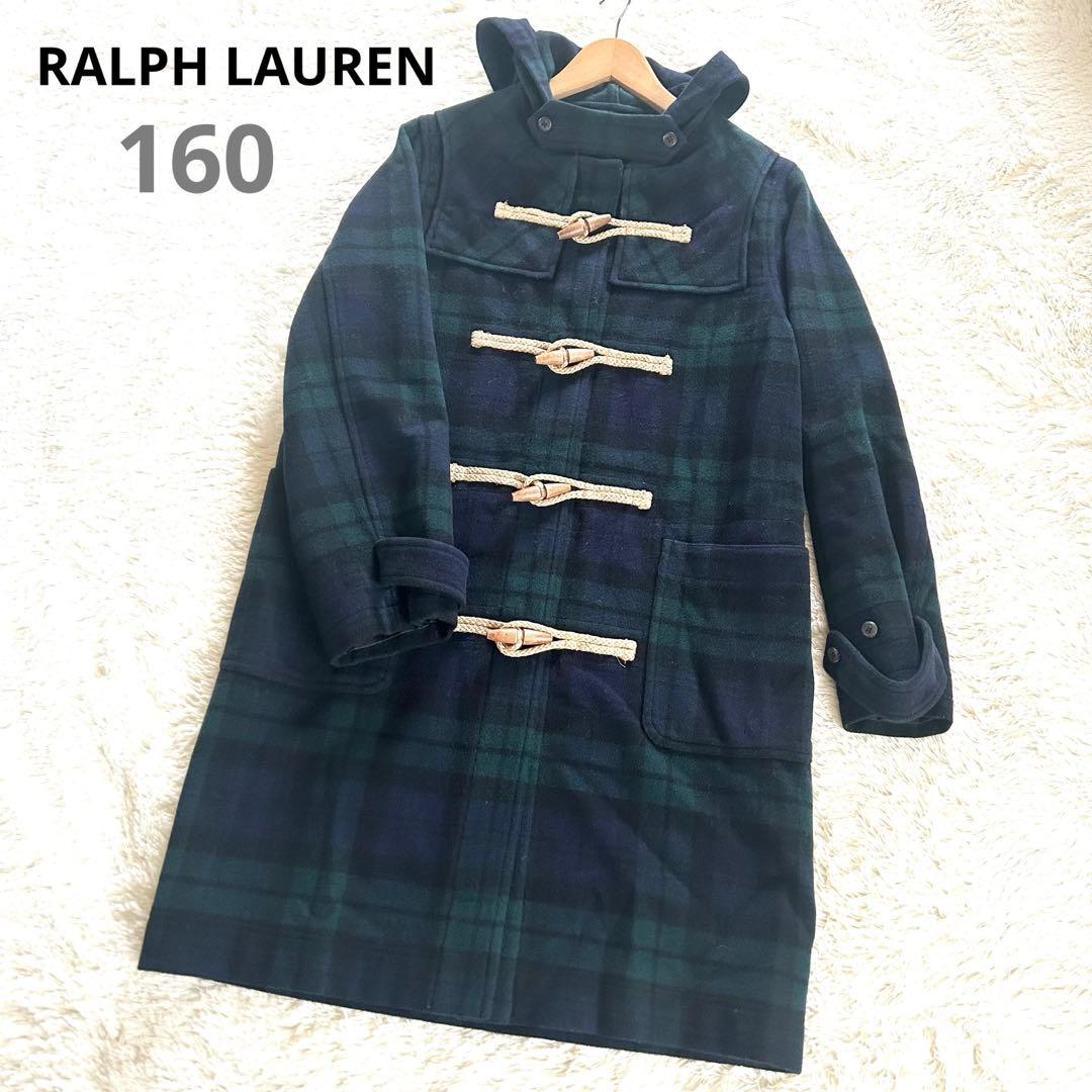 ラルフローレン ダッフルコート ブラックウォッチ ネイビー系 160