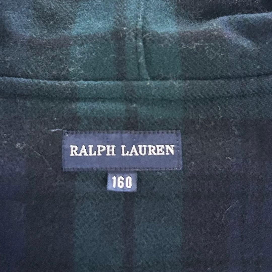 ラルフローレン ダッフルコート ブラックウォッチ ネイビー系 160